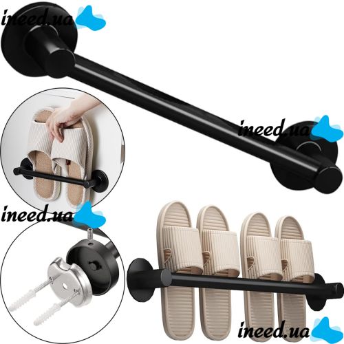 Настінна одинарна Вішалка тримач Towel Rack AND-78-10 для зберігання і сушіння рушників і тапочок 38 см Полотенцедержатель органайзер на стіну