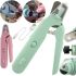 Тример когтерезка Nail Cutter PC-666 2 в 1 тример-пилка для стрижки кігтів собак і котів, автоматична пилка з обмежувачем і підсвічуванням від USB