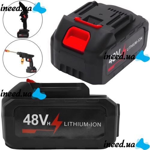 Универсальный дополнительный аккумулятор 48Vh 1.5Ah Li-ion Black для электрических инструментов 48В сменная аккумуляторная батарея для пилы и мойки