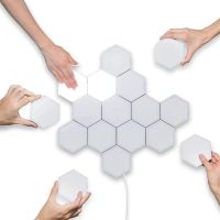 Модульная RGB подсветка ночник соты 3 шт в шкаф Led Light 359 Lamp беспроводной шестигранный сенсорный светильник с пультом управления