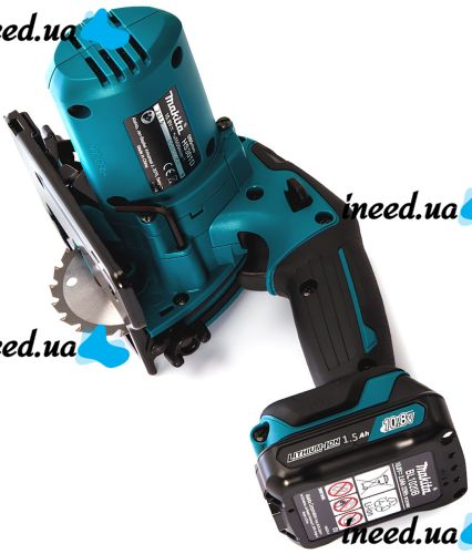 Акумуляторна дискова пила Makita HS301DWYE 10.8 V 1.5 Ah ручна циркулярна пила 85 мм 25.5 мм на два акумулятора для чистого розпилу в кейсі