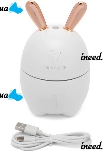 Зволожувач повітря нічник Зайчик Rabbit Humidifier Y-105 200 мл ультразвуковий настільний очищувач дифузор з LED підсвічуванням USB Air Purifier