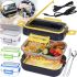 Електричний ланч-бокс Electric Lunch Box DFH-C21 1.5 л ланч бокс з підігрівом і металевою знімною чашею від мережі і прикурювача C-21 220V 12V
