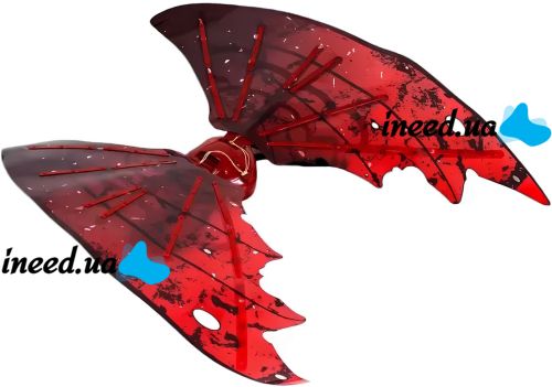 Дитячі рухливі крила Дракона Shadow Angel 2 електричні карнавальні крила на ремінцях з підсвічуванням музикою і ефектом пурхання 68 см червоні
