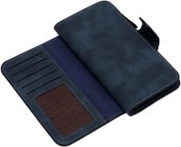 Жіночий замшевий гаманець Baellerry Forever N2345 Dark Blue жіноче портмоне, клатч на 10 відділень для зберігання купюр і дрібниці 19х10. 5 см Темно сині
