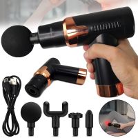 Muscle Shock Massager Smart Fascia Massager JY-760 4 nozzles, Manual Percussion Vibration Massager Gun for body Muscles on Battery JY760
