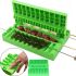 Shape Skewer Multifunctional Quic Pass through machine for Skewering Meat and Vegetables, Stencil for putting on meat Rolls Green