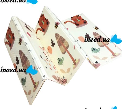 Children's double-sided educational Folding Thermo Mat Zoo Height Meter 180x200x1 cm, Thermal mat, Play mat with height measurement for children