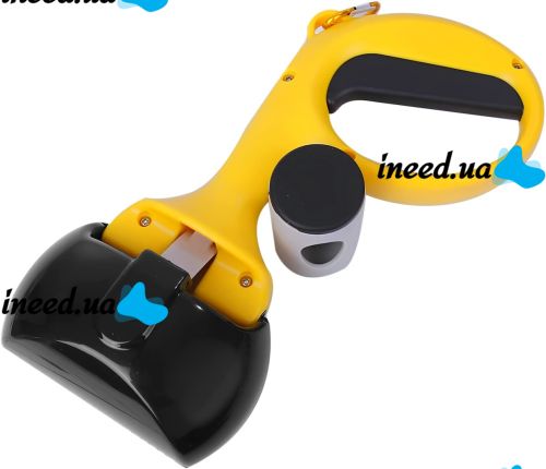 Автоматичний совок для собак Pooper Scooper LS188 щипці для прибирання за тваринами на вулиці 27х13 см збирач фекалій з тримачем для пакетів Diil