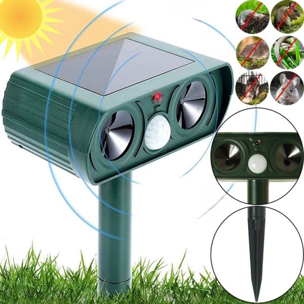 Ультразвуковой отпугиватель животных кротов и грызунов Solar Pest Reppeler ZF-858 на солнечной батарее, Аккумуляторный прибор кротоотпугиватель