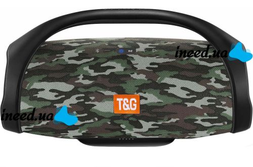 Large Wireless Music Speaker T&G Booms Box Big Camouflage with Handle, Portable Bluetooth Speaker in Boombox Style USB AUX for Android IOS