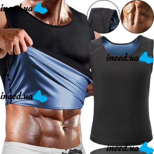 Men's Slimming Sweat Shaper Men's Slimming T-shirt with Sauna Effect, Men's Sports Sauna T-shirt M/L XL/XXL Black