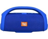 Large Wireless Music Speaker T&G Booms Box Big Blue with Handle, Portable Bluetooth Speaker Style T&G Boombox USB AUX for Android IOS