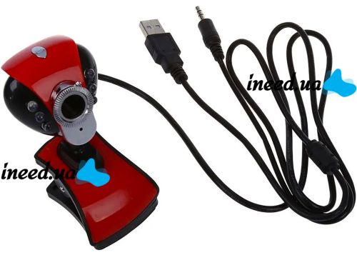 Веб камера з мікрофоном Digital HD Camera DG-899 1280х720 універсальна зовнішня USB веб-камера на прищіпці для ПК комп'ютера і ноутбука Червона