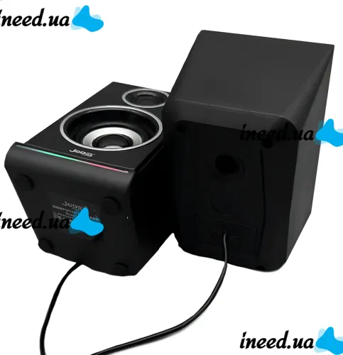 Wired Computer Speakers Jedel S-578 2.0 6W Stereo RGB Speaker with Volume Control, Backlit Speaker for PC and Laptop from USB