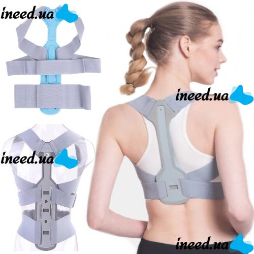 Fixing corrector of correct posture Invisible Pose Cion Belt, Corset for correction and alignment of the back and shoulders, bandage, Velcro vest Gray