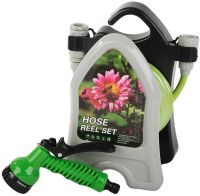 Roll Garden Hose Reel LY-907 water hose 10 m on a reel with 3/8" spray gun watering kit 7 watering modes