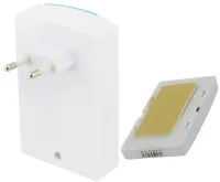 Дверний дзвінок Luckarm Intelligent D006 від розетки 220V бездротова кнопка передавач сигналу і приймач від мережі на 38 мелодій для вхідних дверей до 100 м