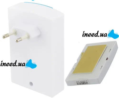 Дверний дзвінок Luckarm Intelligent D006 від розетки 220V бездротова кнопка передавач сигналу і приймач від мережі на 38 мелодій для вхідних дверей до 100 м