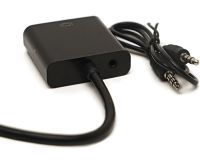 Конвертер HDMI на VGA універсальний відеокабель, адаптер перехідник для перетворення сигналу, аудіо вхід 3.5 mm Converter 1080P USB 34103