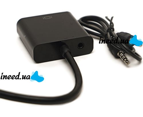 Конвертер HDMI на VGA універсальний відеокабель, адаптер перехідник для перетворення сигналу, аудіо вхід 3.5 mm Converter 1080P USB 34103