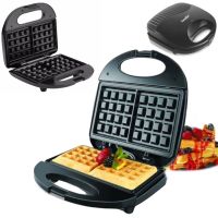 Waffle Maker Sonifer Cone Maker SF-6043, Electric Waffle Maker for Belgian Waffles, Household Sandwich Maker Sandwich Maker Waffle Maker 750 W Black