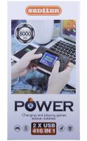 Portable Retro Gaming Console G-416 2 in 1 Set-top Box with Battery Powerbank Power Bank 8000mAh for 416 built-in games Dandy, Super Mario, 8 bit