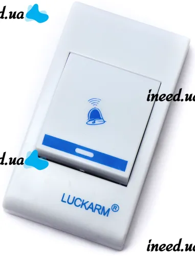 Дверний дзвінок Luckarm Intelligent 8853 бездротова кнопка на батарейках, передавач сигналу і приймач на 32 мелодій для вхідних дверей до 150 м
