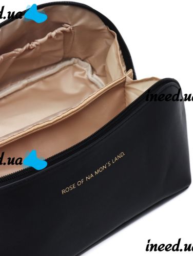 Косметичка органайзер для зберігання косметики Rose of Mon's Land Beauty Box Bag жіноча Дорожня сумка з ручкою, водонепроникна Mons Чорна