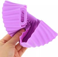 Silicone baking dish Food Grade Silica 880-2 universal round mold with handles 16 cm tray for frying and baking in a deep fryer