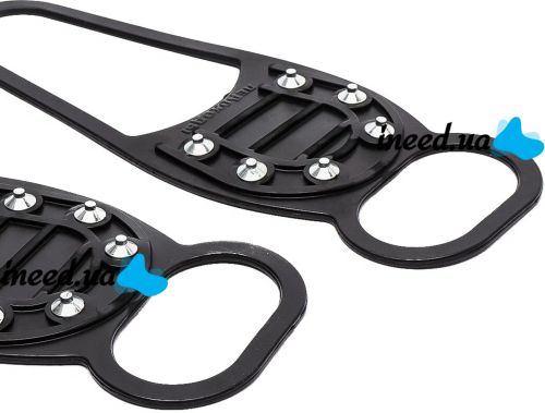 Ice climbers with full metal spikes for shoes size 36-45, rubber overlays for shoes with metal spikes for walking on ice and snow