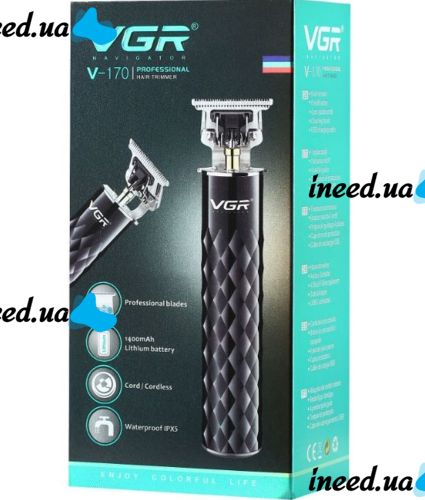Wireless Hair Clipper VGR V-170 Professional Rechargeable Beard Trimming Trimmer with Nozzles and Ceramic Blade 5W 