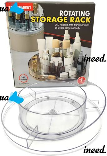 Обертовий органайзер для зберігання косметики Rotating Storage Rack JN - 689 настільний контейнер, акрилова підставка на один ярус AND440