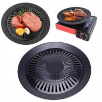 Non-stick round Frying Pan Grill grill for a 32 cm kitchen stove, Grill Lid made of durable material for frying meat and vegetables Black