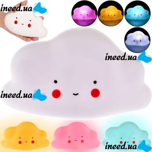 Светодиодный ночник с подсветкой Облачко Cloud Night Light NL-307 детский портативный настольный LED светильник тучка на батарейках Camelion