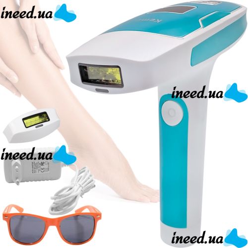 Kemei KM-6813 Laser Photoepilator Home Epilator with Display, Body Hair Removal Device with Replaceable Cartridges 3 Modes 120,000 Flashes