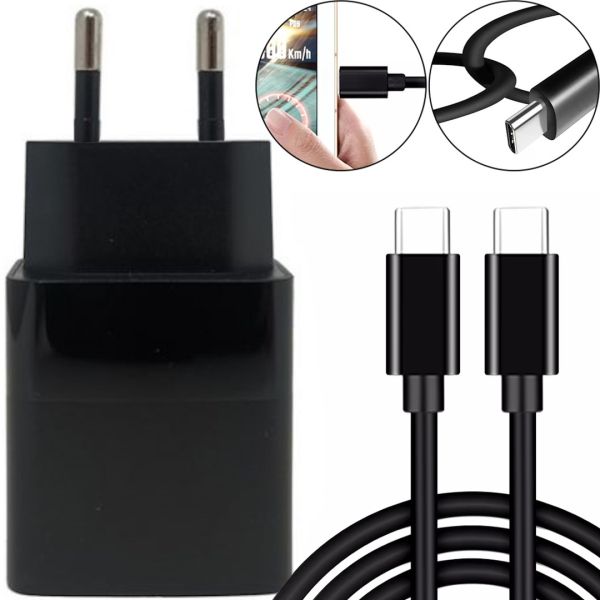 Сетевое зарядное устройство зарядка Samsung EP-T4511XBEGEU 45W 4A с кабелем Type-C USB-C для зарядки телефона, Адаптер питания блок на один порт