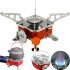 Tourist gas burner stove taganok Kovar MB-K202 for cooking with collet mounting for gas cylinders and piezo ignition Red
