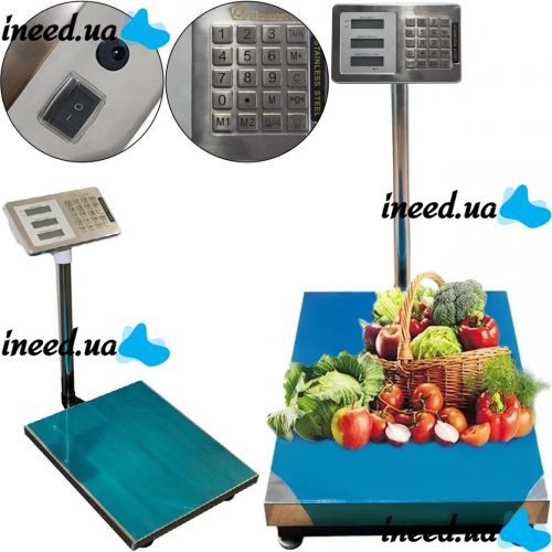 Electronic trade scales Domotec up to 350 kg 40x50, commodity platform, bazaar scales up to 300 kg with stand