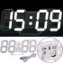 Электронные настольные 3D часы с белой LED подсветкой Generic LY-1089, Светодиодные цифровые настенные часы с будильником и датой Белые