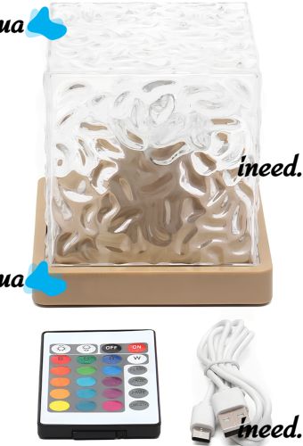 Настольная лампа ночник Северное сияние Dynamic Water Pattern Light NK-22 светодиодный RGB LED светильник Куб CB8026 с пультом, проектор 16 цветов USB