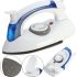 Folding Hand Iron Soarin SR-258B 700W with Steaming Function 3 Modes, Steam Generator Steamer with Folding Handle AND-31-30 White with blue