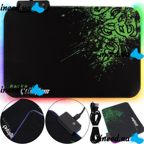 Gaming Computer Mouse pad Gaming pad Razer R-350 RS-02 25x35x0.3 cm with RGB backlight, Gaming surface for computer mouse 90546