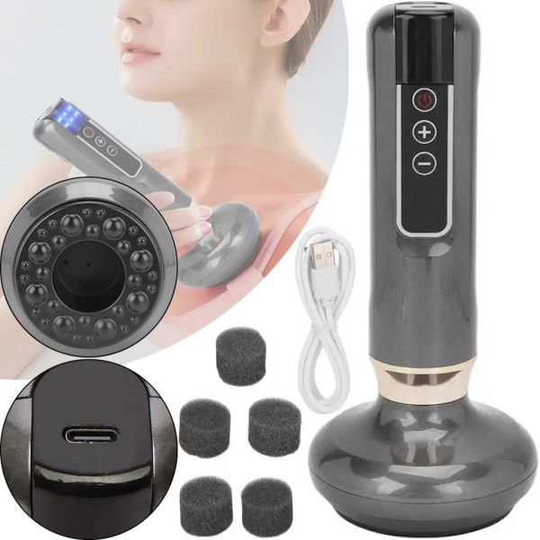 Rechargeable Vacuum Massager Cupping Massage Instrument DS-A15 Anti-cellulite with Infrared heating 12 modes for Body Rejuvenation MAG-742