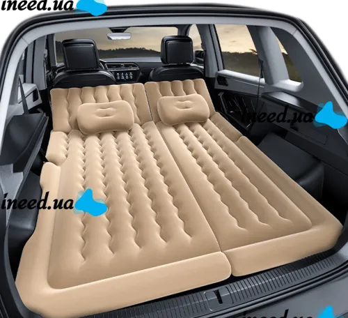 Car Travel Bed AND 5337 Inflatable Car Mattress AND 5337 Double Rear Seat Mattress 174x126 cm Car Bed with Pump and Pillows