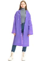 Reusable Raincoat with Hood EVA Raincoat TY876 120 cm Universal Windproof Button-down Raincoat with Long Sleeves from Rain and Wind AND-74