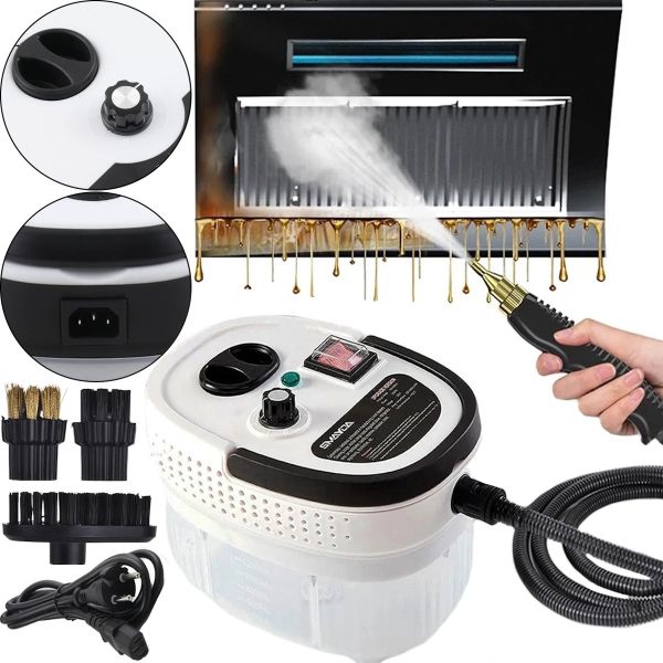Manual steam cleaner for cleaning Steam Cleaner AH-SL-001 2500W with high pressure 3 nozzles, Universal steam generator 2500W from the mains White