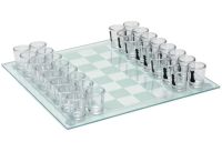 Gift Game Set Drunken Chess Game Chess GB-086 table alcohol game 25x25 cm set of chess glasses and a glass board for adults