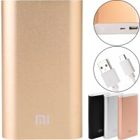 Portable Charger Xiaomi MI Power Bank 20800 mAh External Battery, Charging for IOS Android Phone Powerbank 2.1A USB Gold
