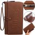 Чоловічий шкіряний гаманець клатч Baellerry Guero S1393 Brown для зберігання кредитних карт монет на змійці, чоловіче портмоне для купюр Коричневий